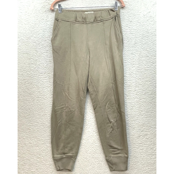 Abercrombie and Fitch Joggers Womens Small Beige Soft AF Pull On Lounge Workout - Picture 1 of 11